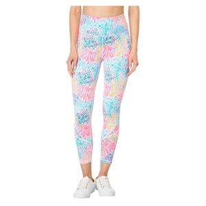 Lilly Pulitzer luxletic weekend high-rise legging multi splash dance Large NWT